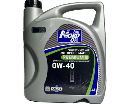Моторное масло NORD OIL Premium N 0W-40 SN/CF 4л