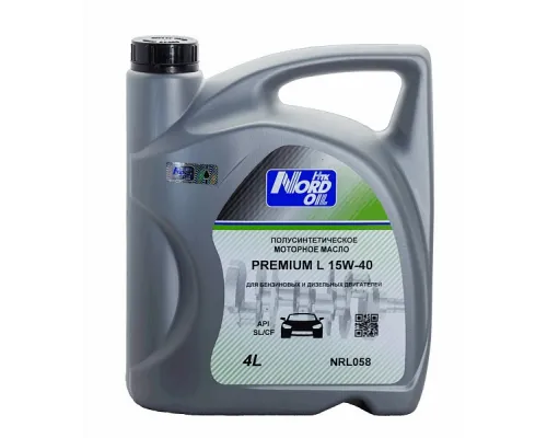 Моторное масло NORD OIL Premium L 15W-40 SL/CF 4л Моторное масло NORD OIL Premium L 15W-40 SL/CF 4л