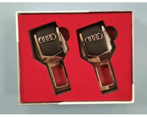 Заглушки замка для ремней безопасности в автомобиль с логотипом Audi (2шт)