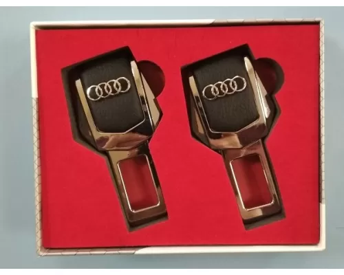 Заглушки замка для ремней безопасности в автомобиль с логотипом Audi (2шт)
