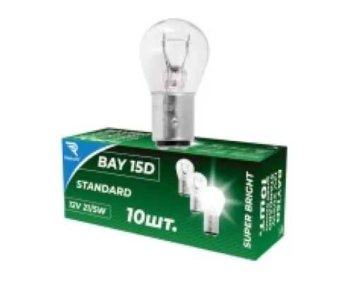 Лампа накаливания P21W 12V21/5W BAY15D Standard REKZIT (круглый контакт Лампа накаливания P21W 12V21/5W BAY15D Standard REKZIT (круглый контакт