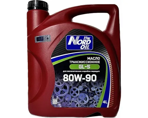 Трансмиссионное масло NORD OIL GL-5 80W-90 4л Трансмиссионное масло NORD OIL GL-5 80W-90 4л