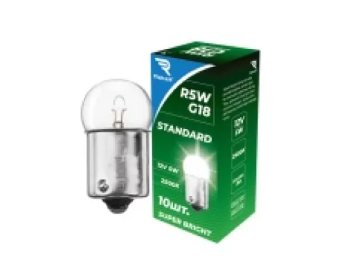 Лампа накаливания R5W/G18 5W 12V BA15S Standart REKZIT Лампа накаливания R5W/G18 5W 12V BA15S Standart REKZIT