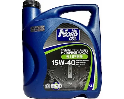 Моторное масло NORD OIL Super 15W-40 SG/CD 5л Моторное масло NORD OIL Super 15W-40 SG/CD 5л
