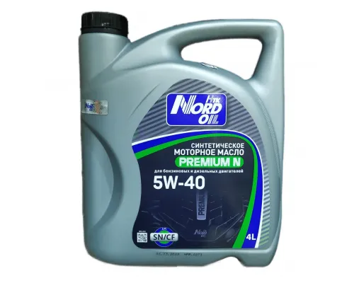 Моторное масло Nord Oil Premium N 5W-40 SN/CF 4л Моторное масло Nord Oil Premium N 5W-40 SN/CF 4л