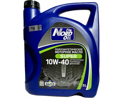 Моторное масло NORD OIL Super 10W-40 SG/CD 5л Моторное масло NORD OIL Super 10W-40 SG/CD 5л
