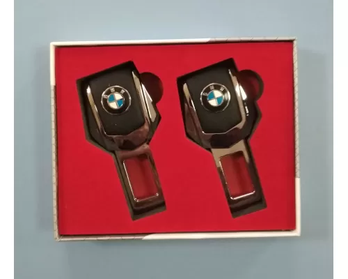 Заглушки замка для ремней безопасности в автомобиль с логотипом BMW (2шт)