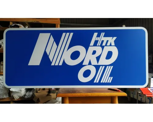 Вывеска световая Nord Oil с блоком управления (190х80х9,5см) б/у
