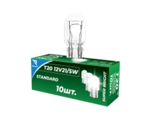 Лампа накаливания Т20 21/5W 12V W21/5W Standart REKZIT Лампа накаливания Т20 21/5W 12V W21/5W Standart REKZIT